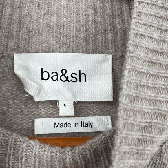 Ba&sh NWT Felicity Ballon Sleeve Mock Neck Wool blend Maxi Sweater Dress Small - Picture 6 of 14